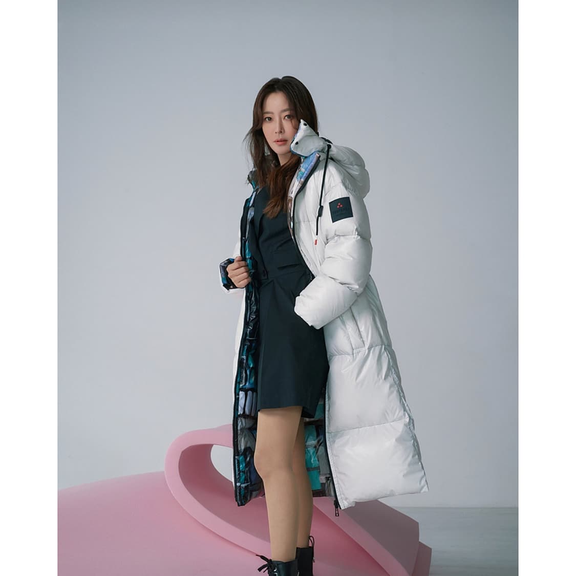 페트레이 리버시블 후드 롱 구스다운 패딩 상품이미지2