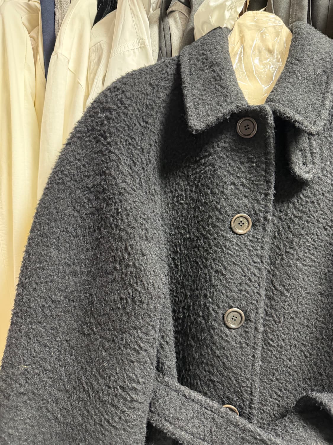 아모멘토 알파카 코트 블랙 0사이즈  상품이미지6