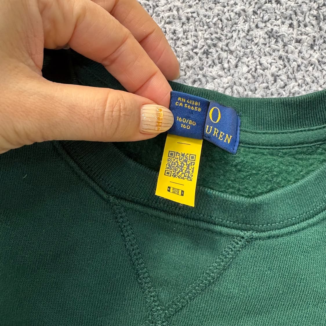 L 폴로 랄프로렌 키즈 기모 긴팔 티셔츠 0331J 상품이미지3