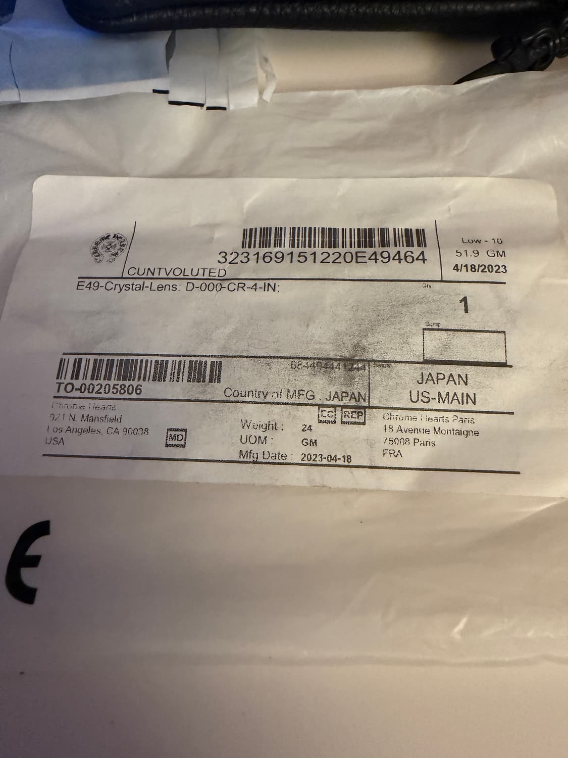 크롬하츠 컨볼루티드 클리어 CRYS 상품이미지4