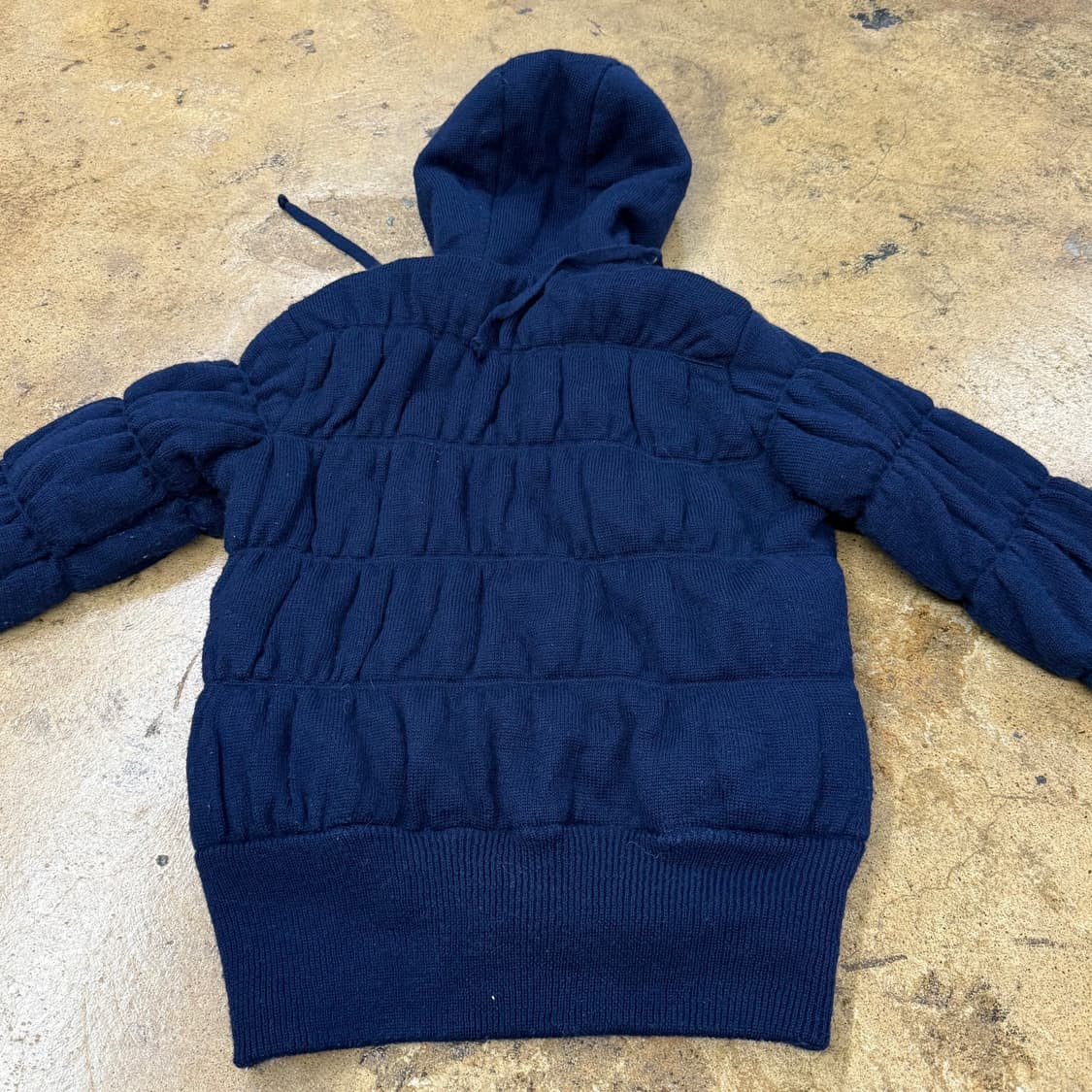 아디다스 네이비 숏 울 패딩 자켓 90 상품이미지4