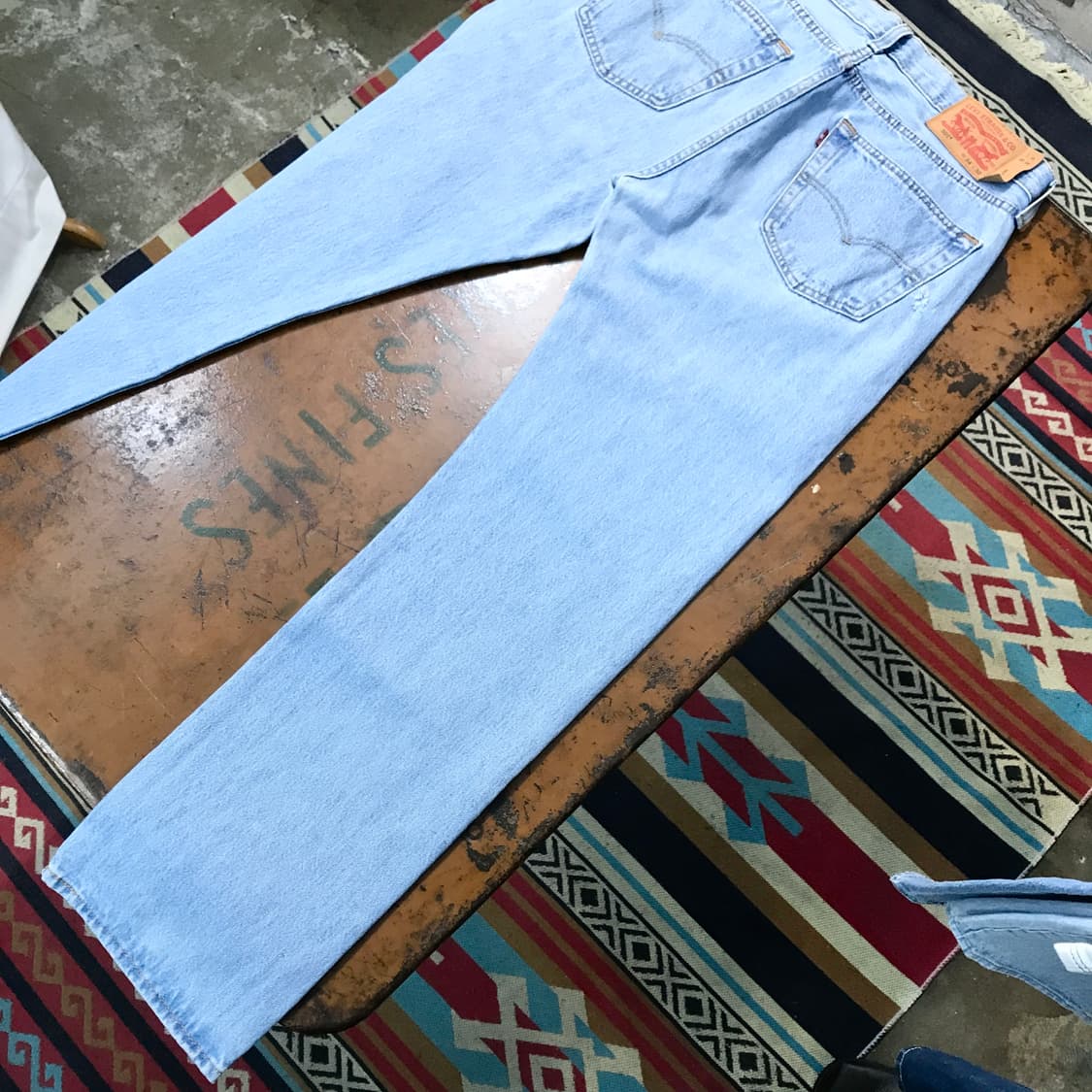 리바이스 501 연청 데님 팬츠 허리 34 35 상품이미지3