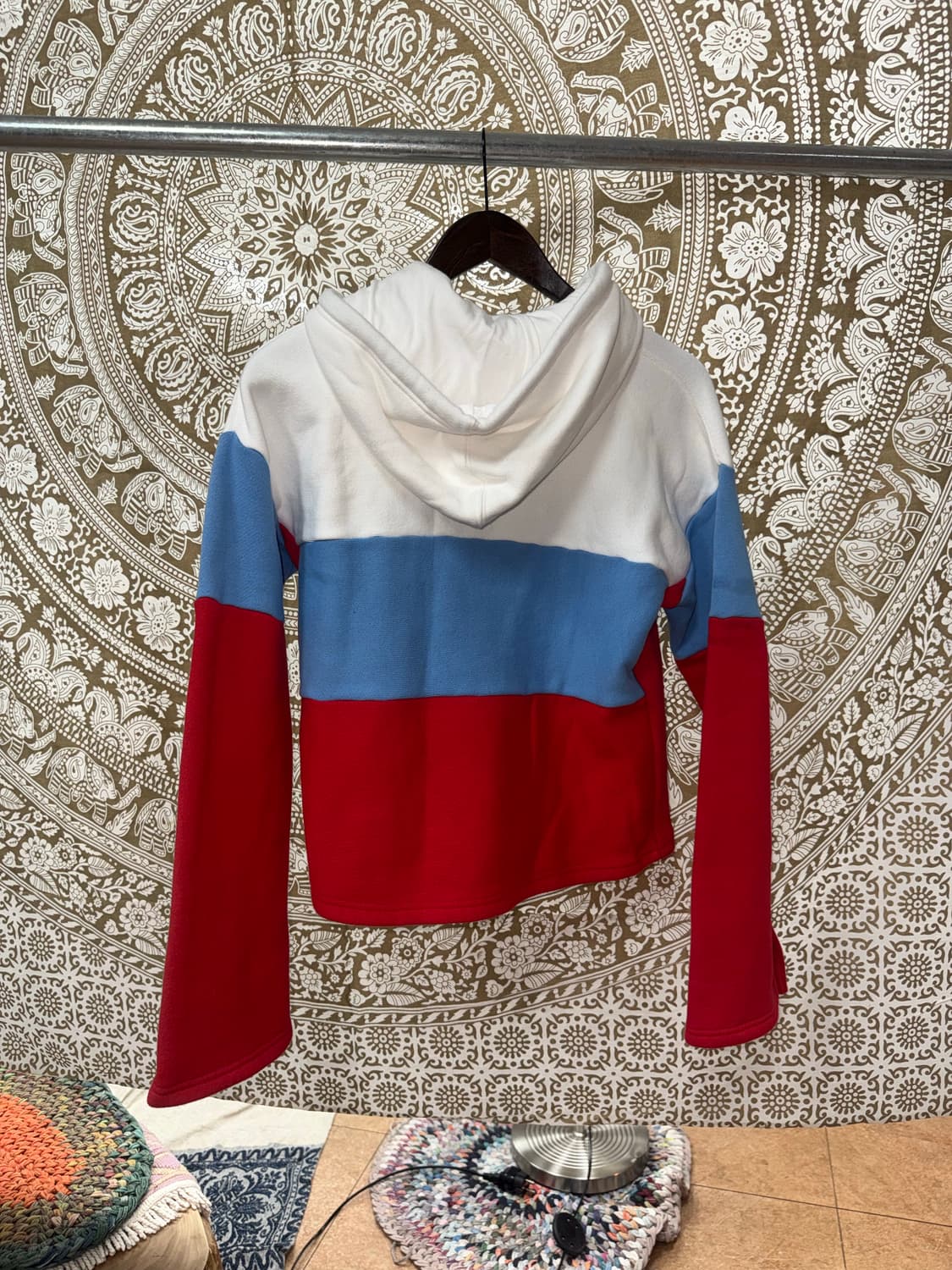 챔피온 리버스위브 여성 기모 크롭 배색 후드티  상품이미지8