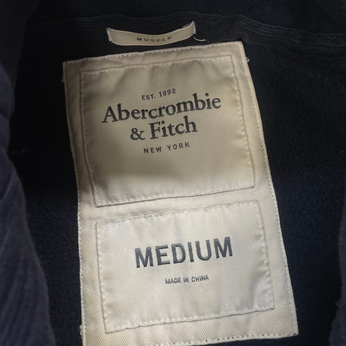 아베크롬비 아치 로고 후드집업 네이비 상품이미지3