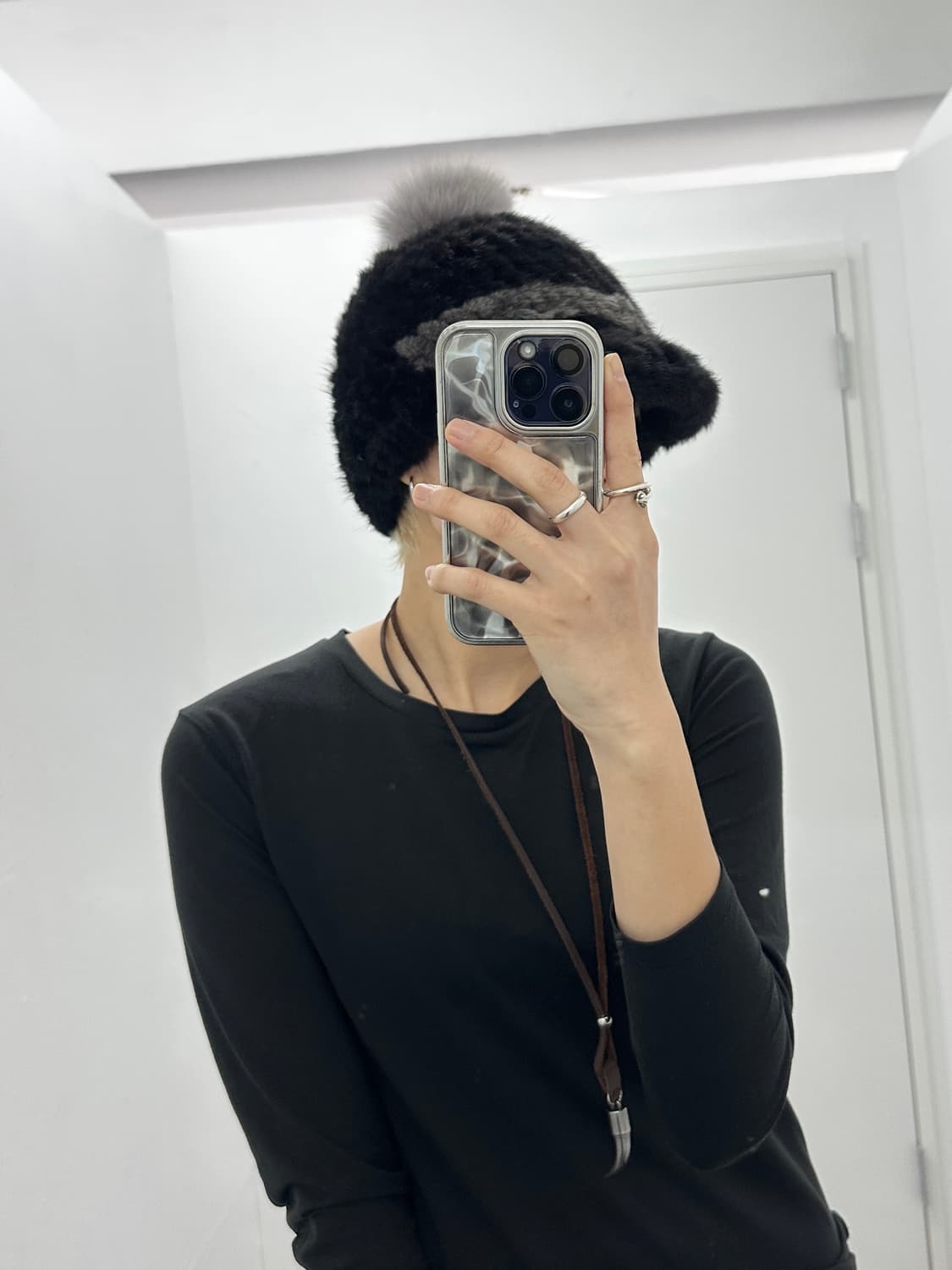Fur knit cap 상품이미지9