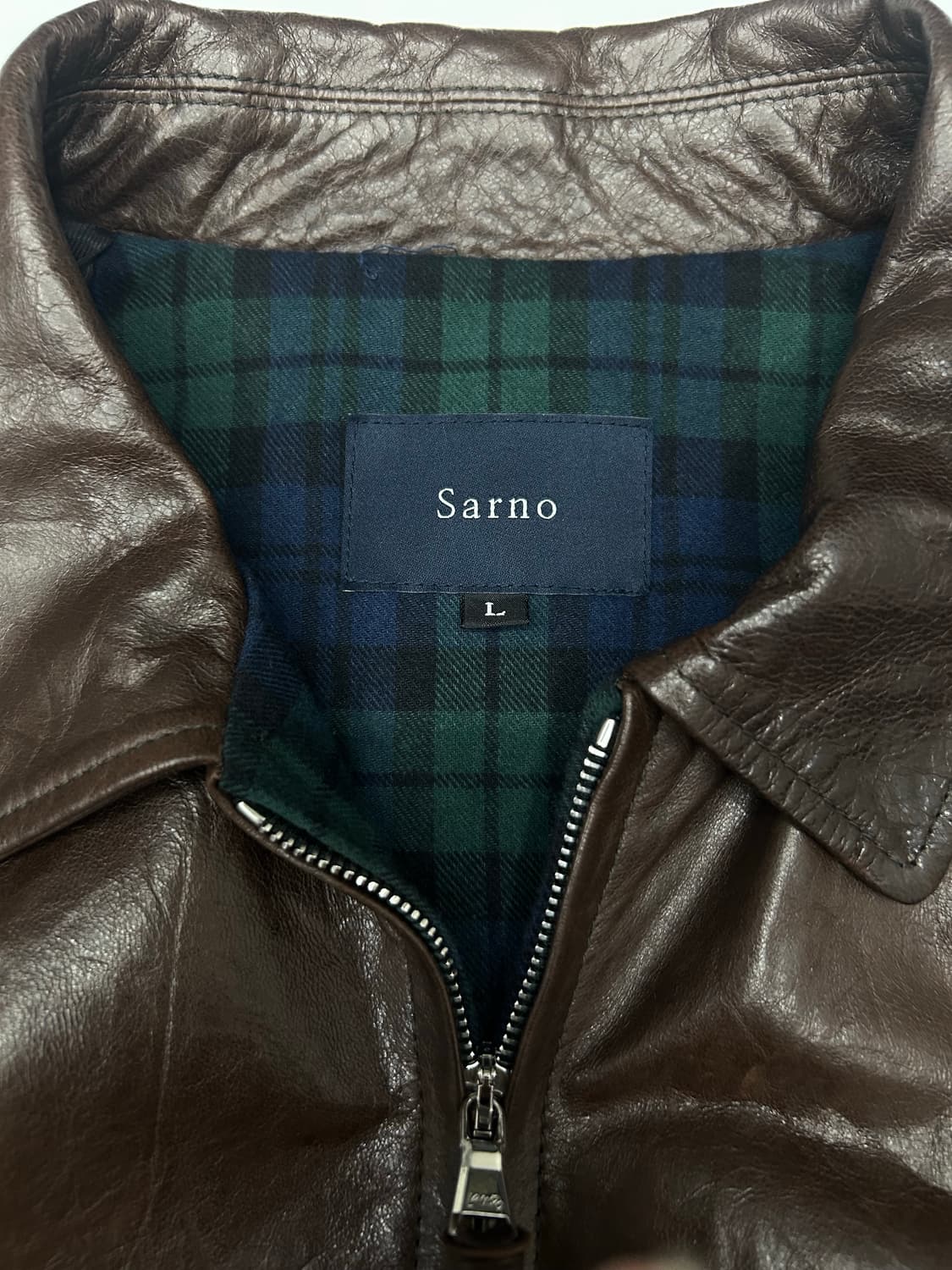 산드로 브라운 카라 레더 자켓 상품이미지4