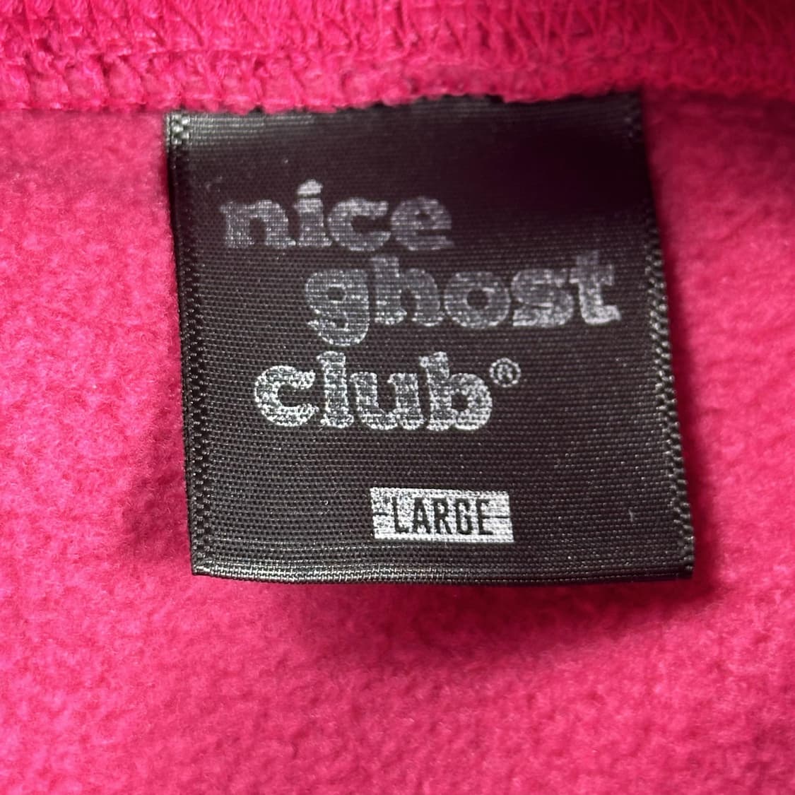 나이스고스트클럽 스컬 핑크 박시 후드티 (실측 XL) 상품이미지5