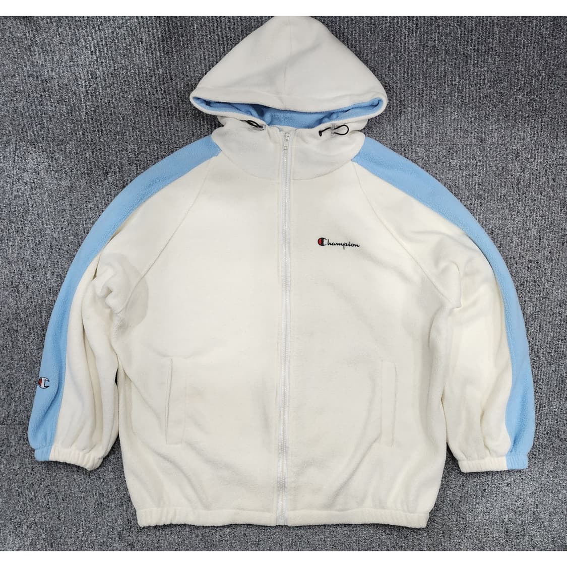 챔피온 배색 플리스 후드집업 후리스 L 상품이미지1