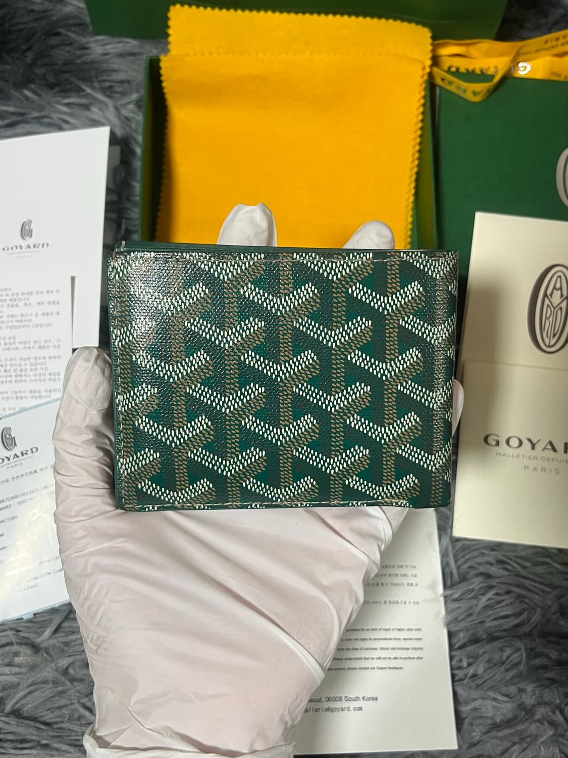 (풀박스)고야드 빅투와르 반지갑 그린 상품이미지3