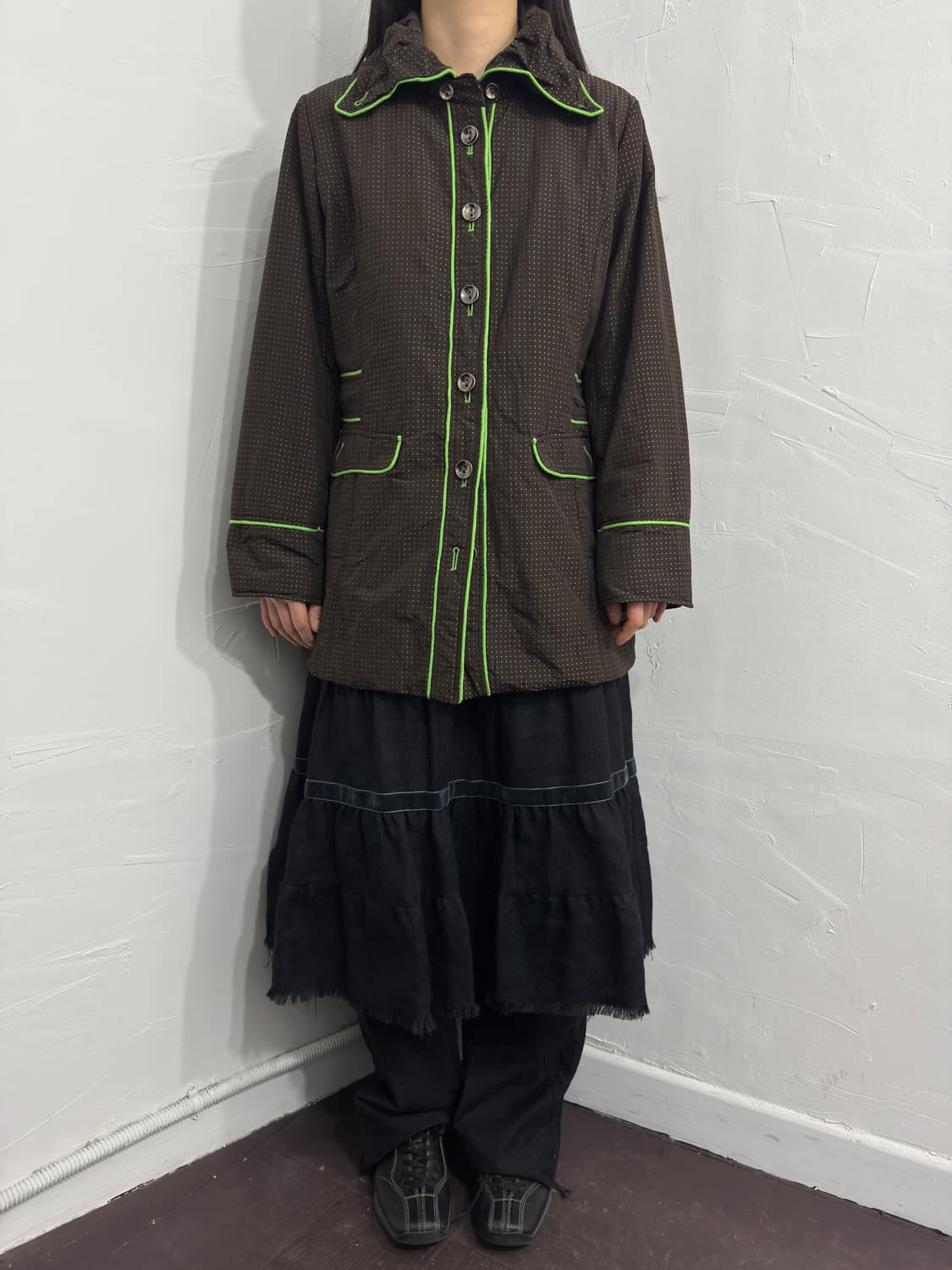 dot brown design jacket 상품이미지3
