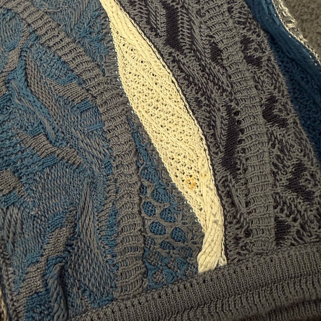 [ 정품/L ] 쿠지 빈티지 케이블 니트 조끼 베스트 가디건 상품이미지6