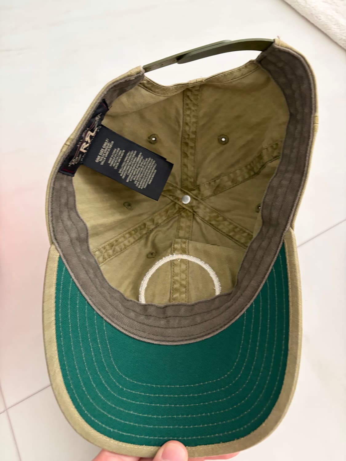 rrl 윙 로고 볼캡 카키 상품이미지2