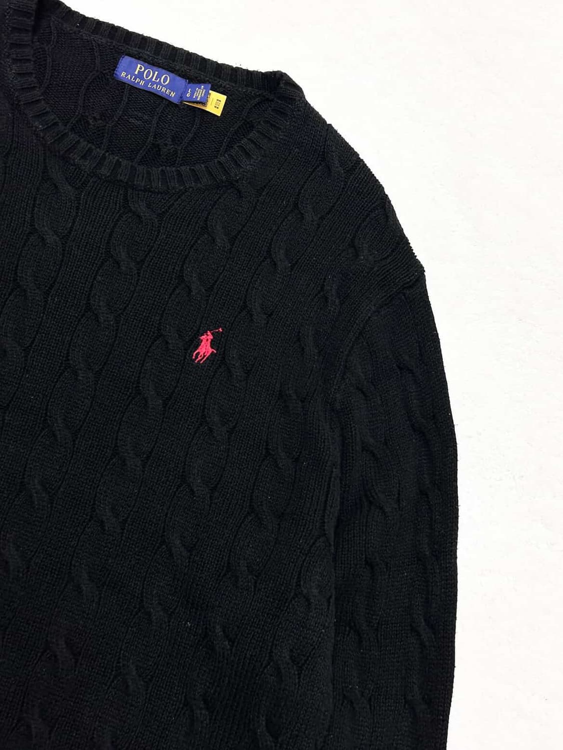 폴로 신형 블랙 케이블니트 상품이미지6
