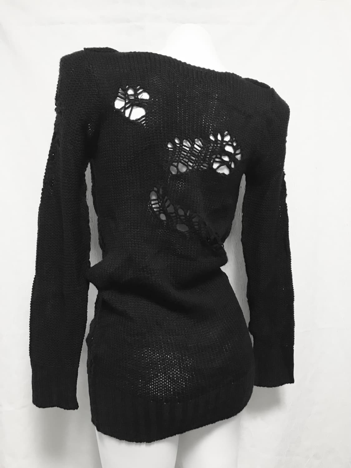 빈티지 고스트오브할렘 드레이프 데미지 니트 원피스 탑 상품이미지5