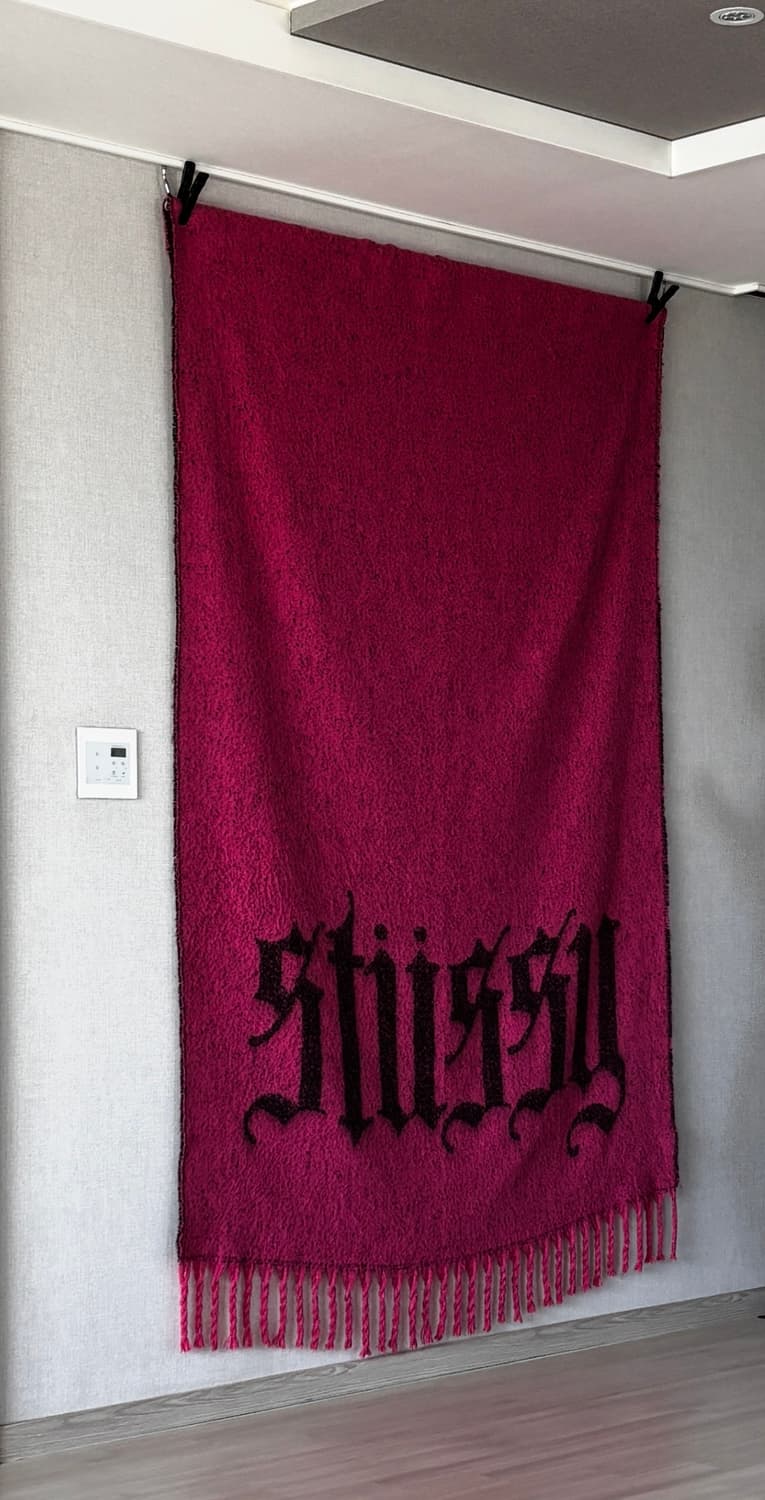 stussy 스투시 올드 잉글리쉬 블랭킷 핑크 상품이미지2