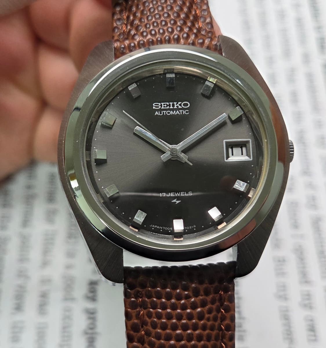 레어] 빈티지 세이코 점보 오리지널 회판 와이드보이 7005 오토매틱 상품이미지1
