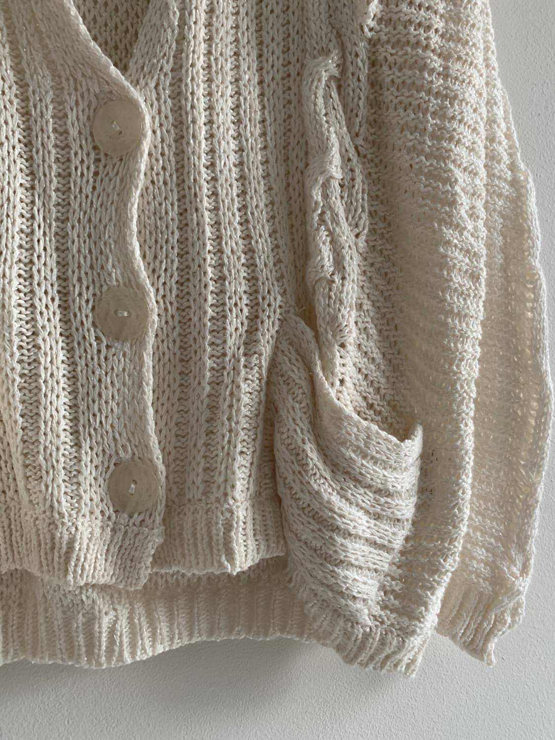 Twist Knit Loose Cardigan(Ivory 상품이미지6