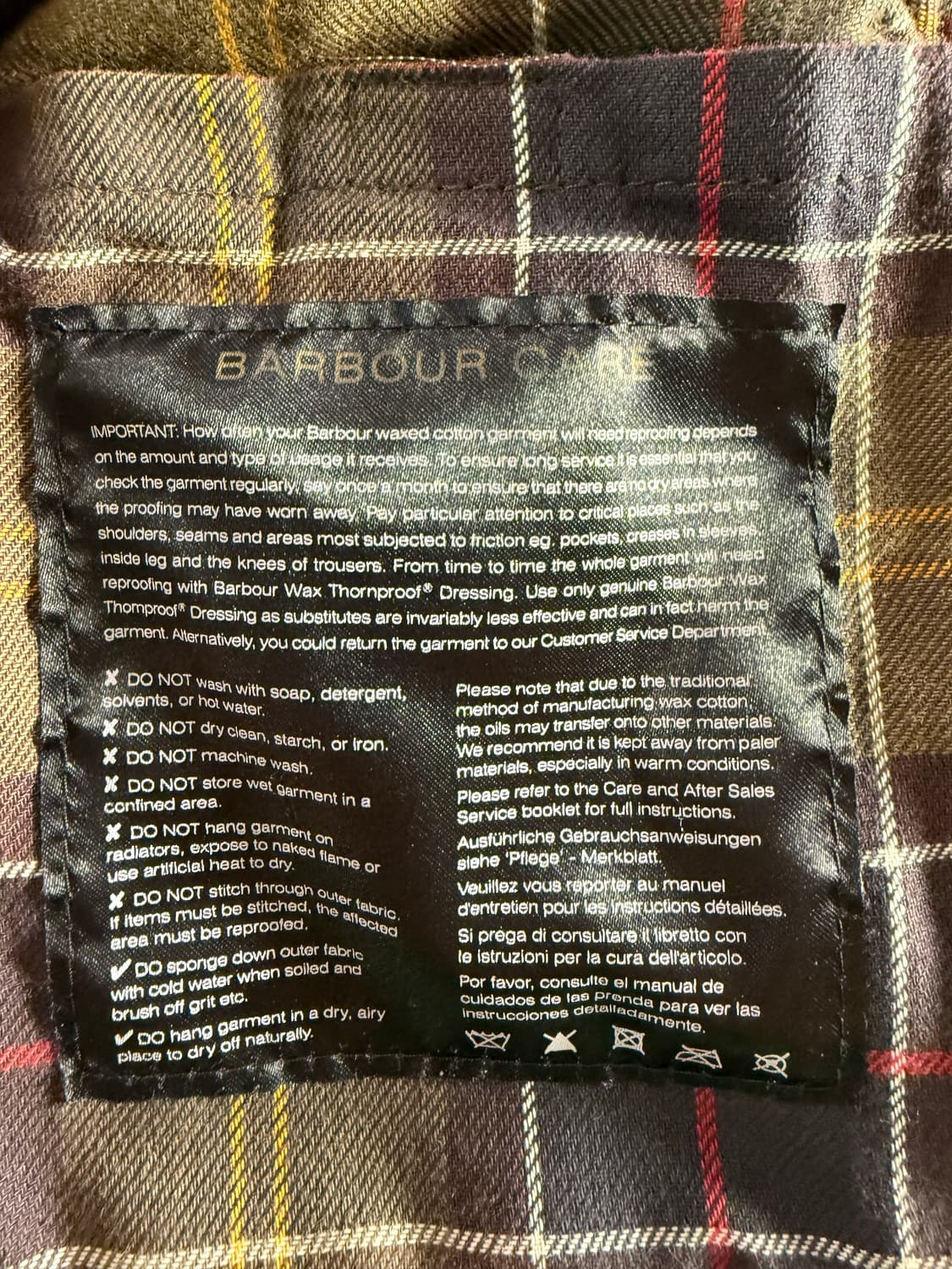 Barbour 클래식 비데일 왁스 자켓 올리브 C34 영국제 상품이미지6