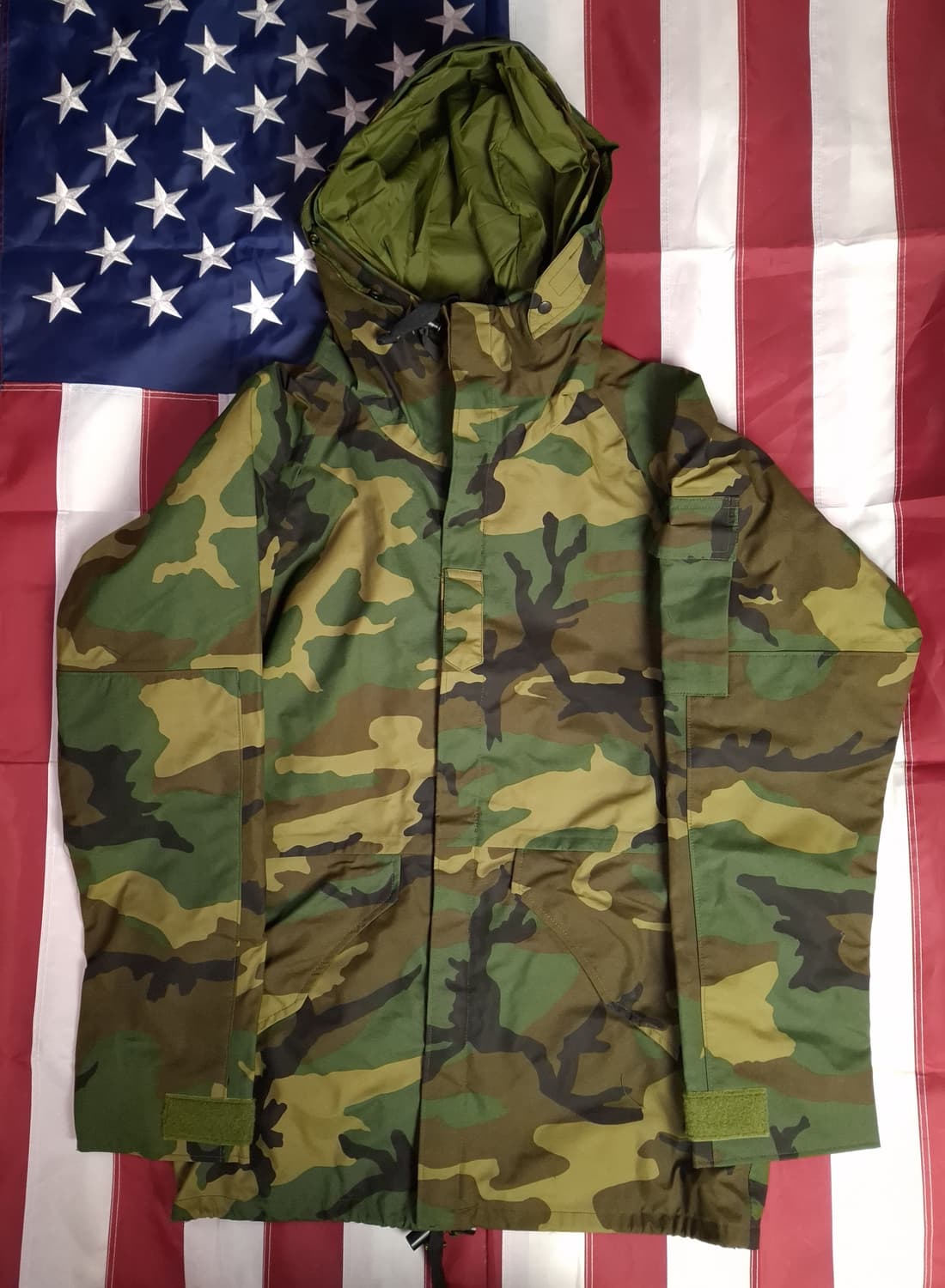 새제품 오리지날 90's 초기형 미군 1세대 우드랜드 고어텍스 파카 상품이미지2