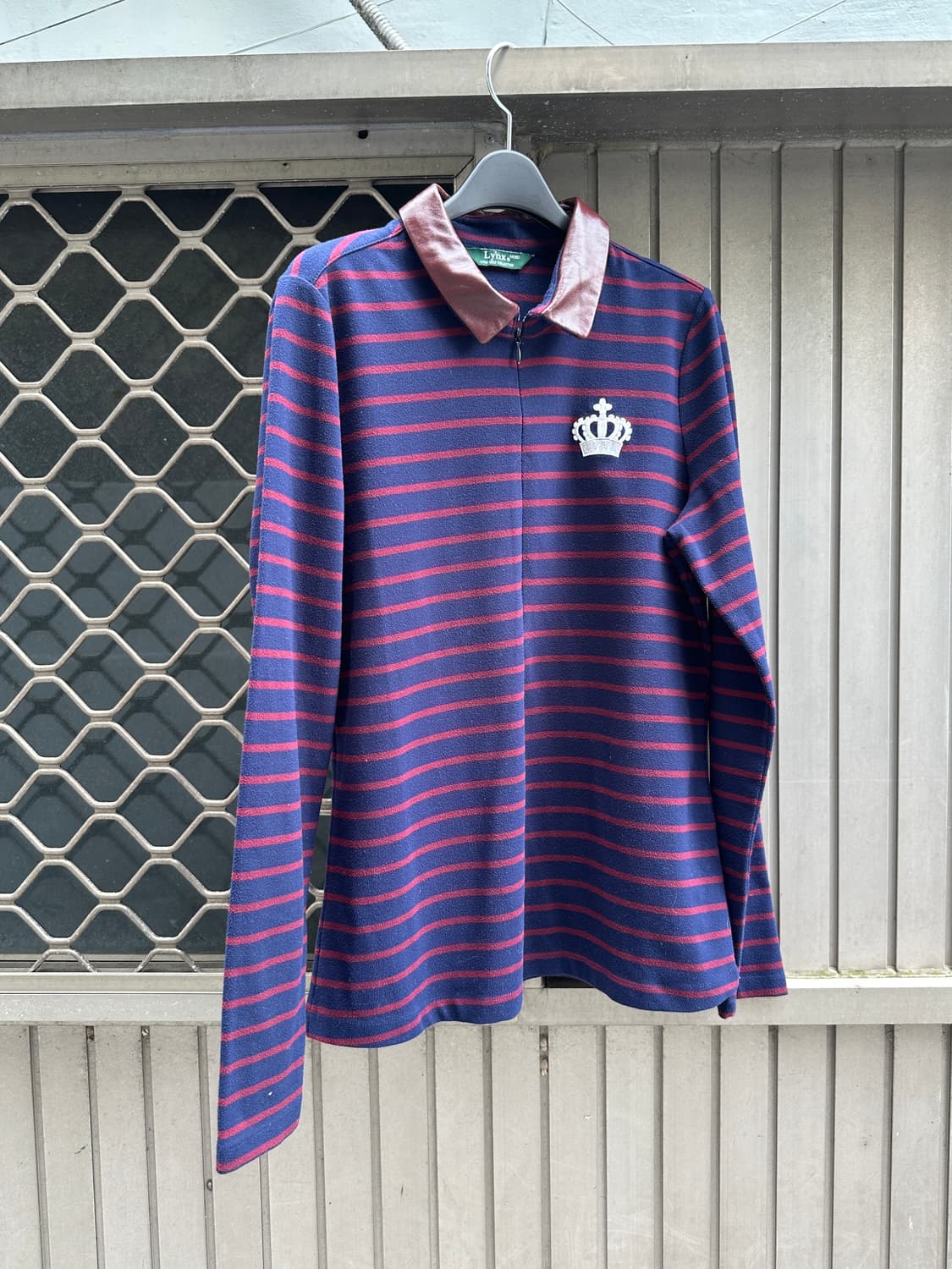 LYNX crown leather collar neck polo 상품이미지3