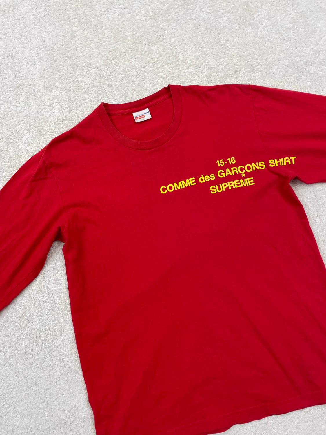 슈프림 X 꼼데가르송 shirts 롱슬리브 [L] 상품이미지1