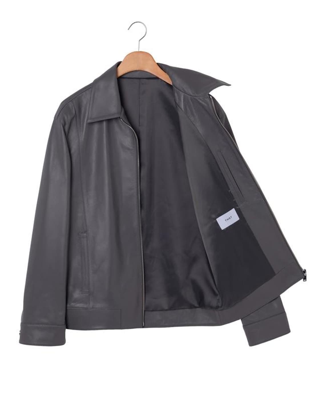 티엔지티 TNGT 그레이 레귤러핏 이태리 램스킨 레더 자켓 상품이미지3