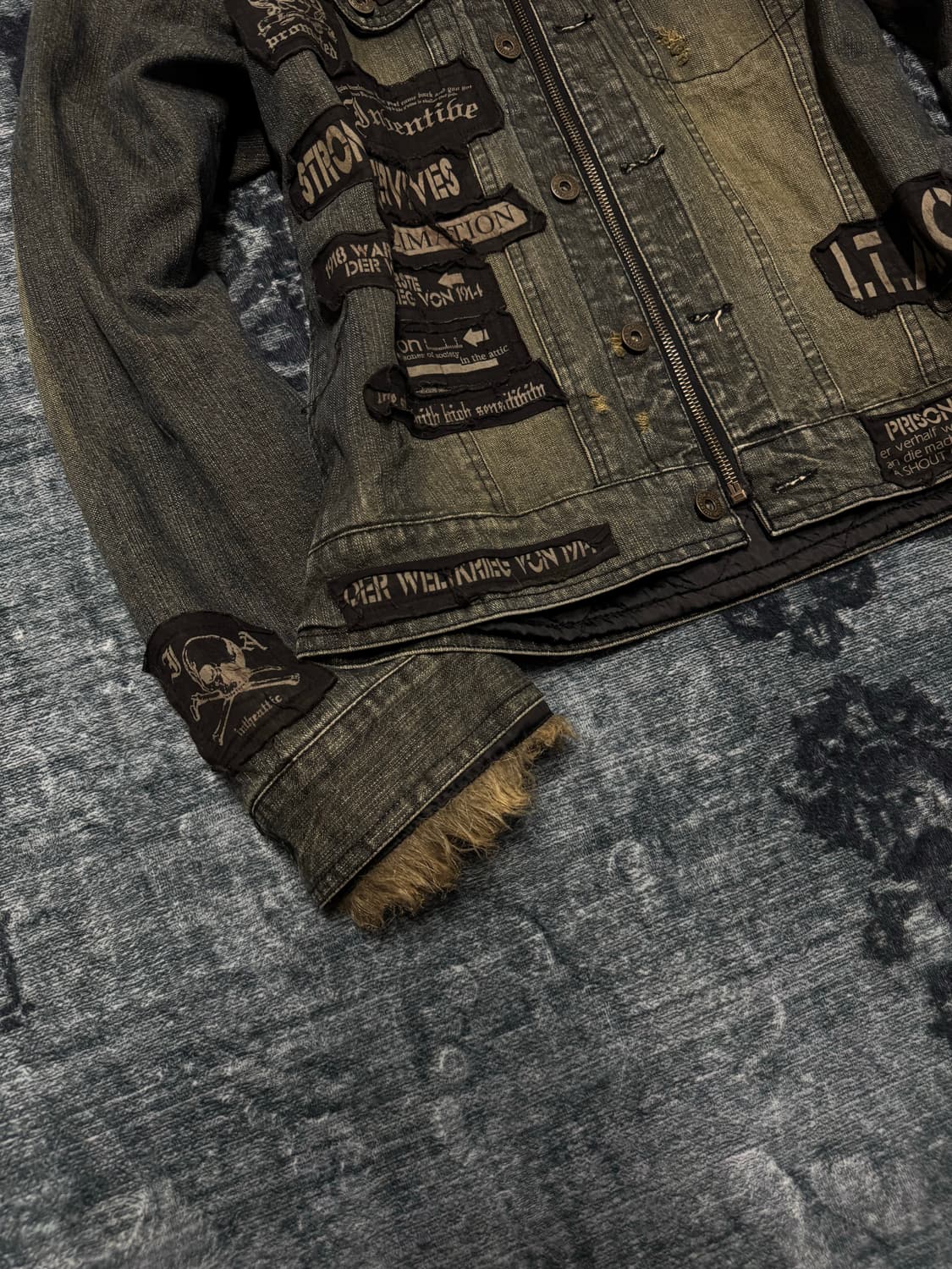 In the attic 00s patch trimming fur deni 상품이미지4