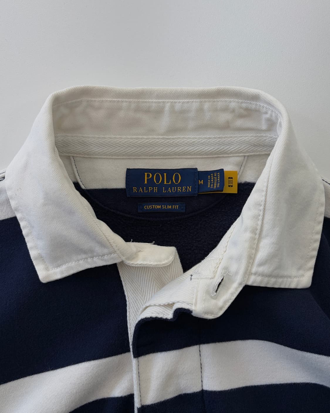 [M]폴로 랄프로렌 스트라이프 기모 럭비 티셔츠 상품이미지6