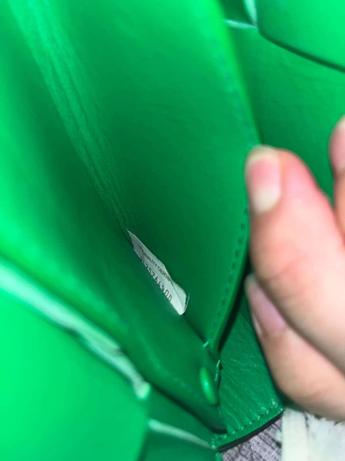 보테가베네타 램스킨 그린 레더 벨트 카세트백 상품이미지3