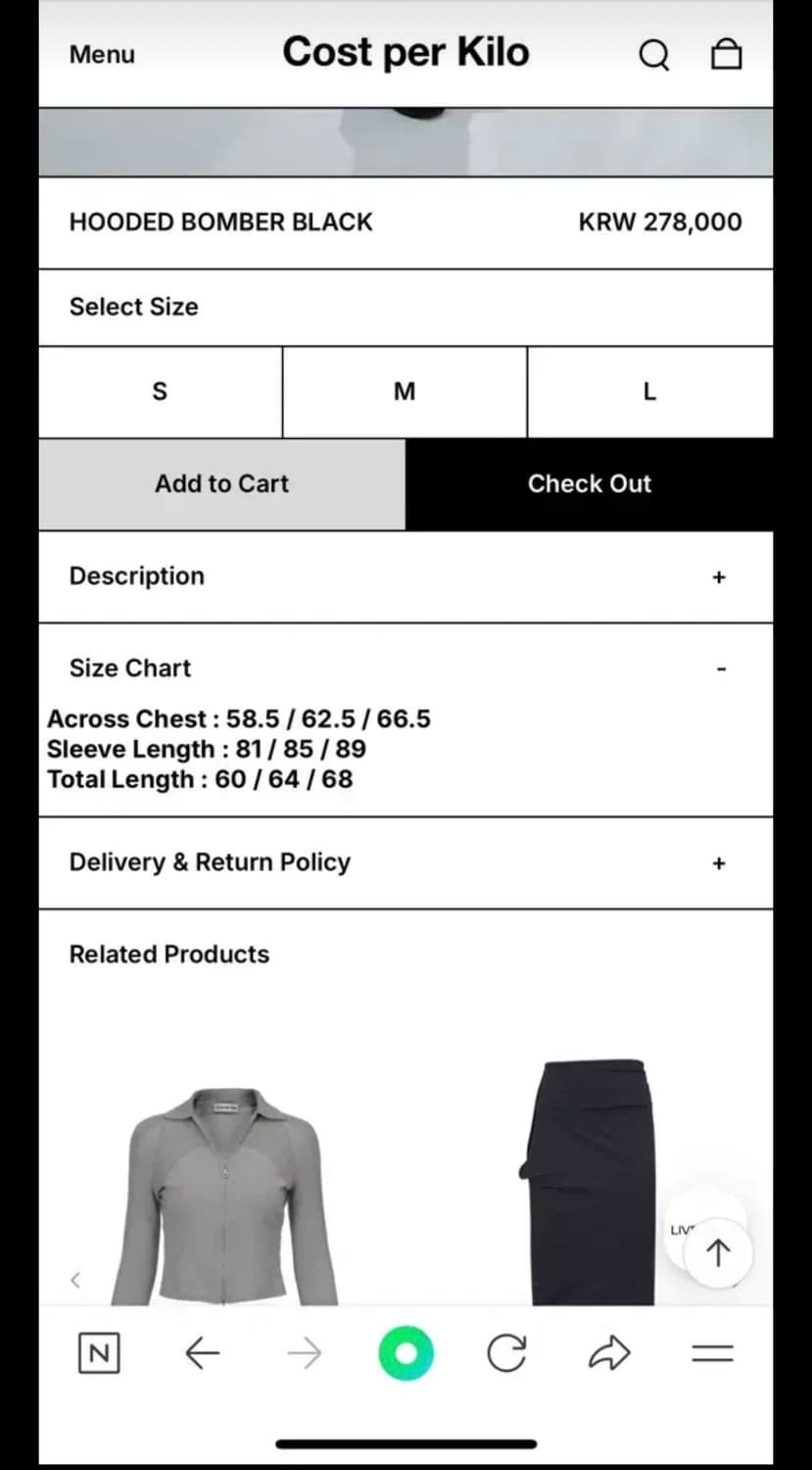 코스트퍼킬로 후드봄버자켓 상품이미지5