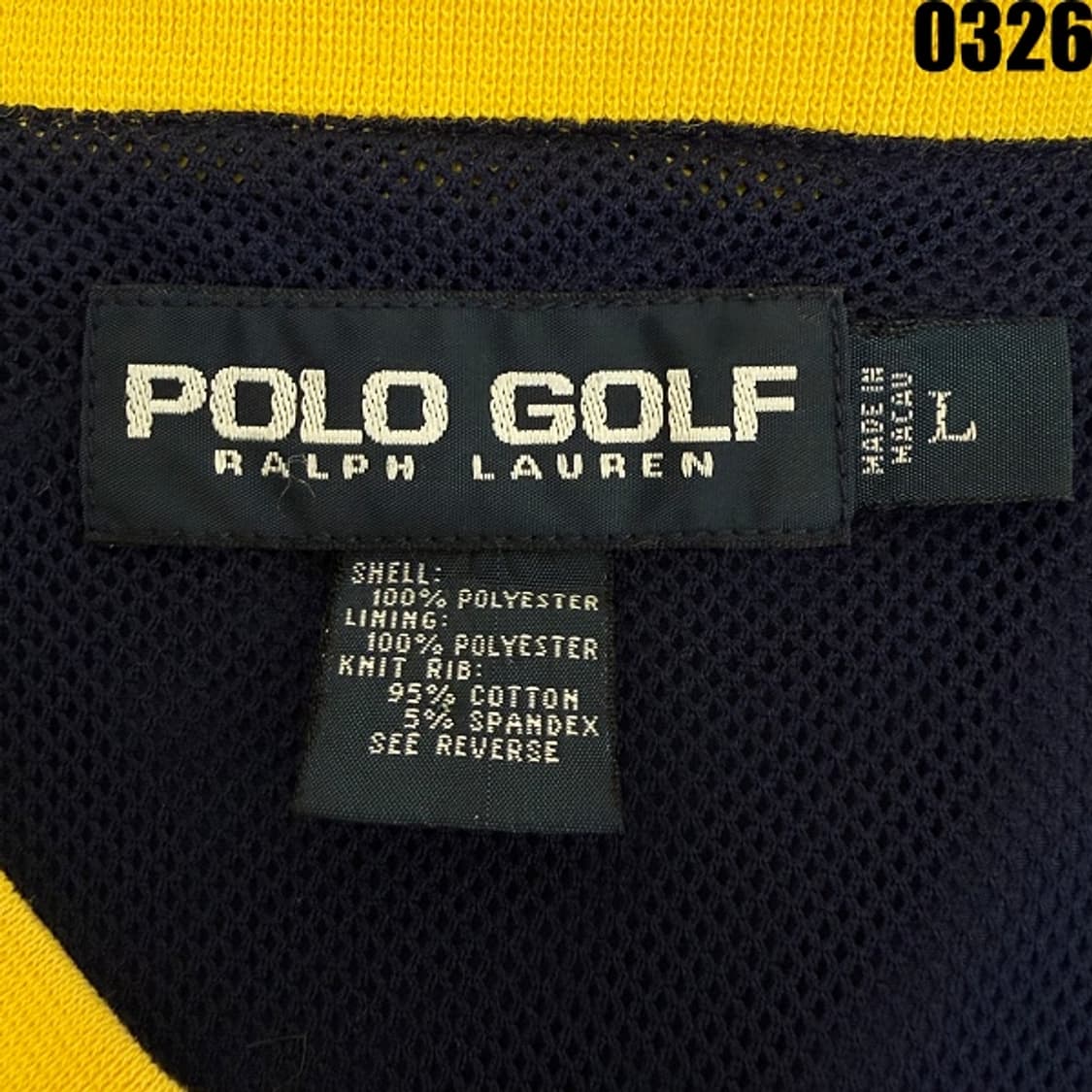 폴로 골프 랄프로렌 브이넥 바람막이 스윙탑 웜업 XXL 0326 상품이미지4