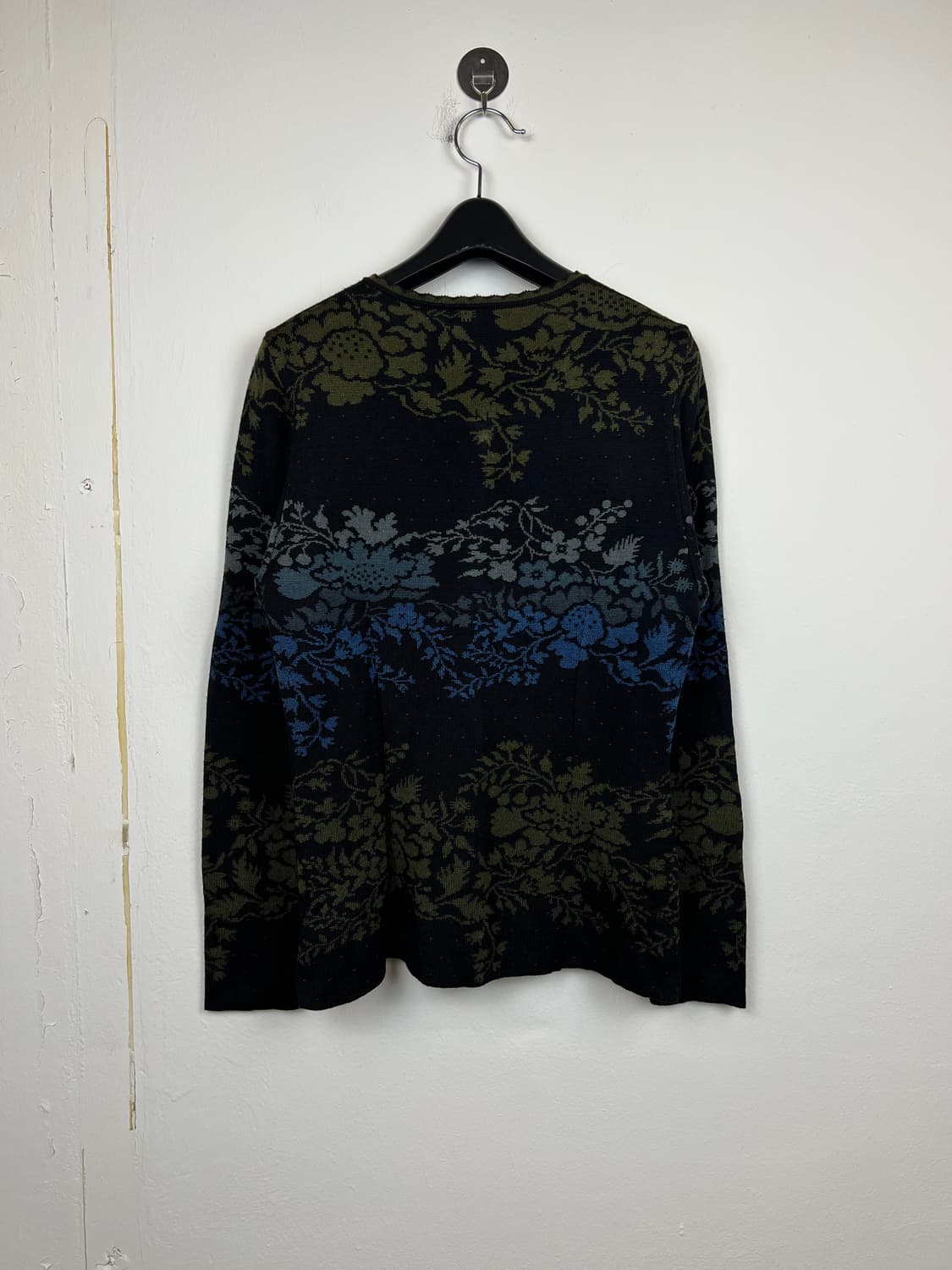 JPN 빈티지 플로럴 자카드 니트 가디건 S 상품이미지2