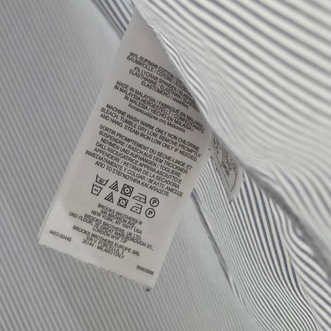 브룩스브라더스 버튼다운 스트라이프 셔츠 15.5 상품이미지3