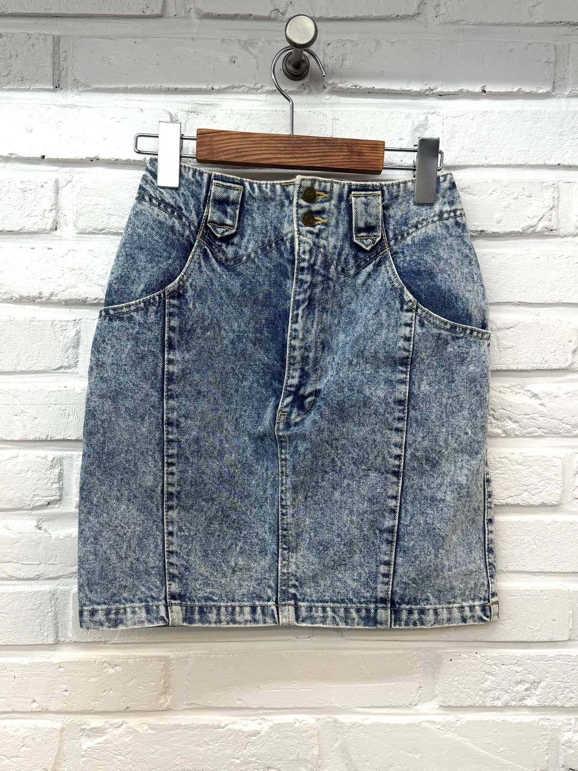 백 아일렛 데님스커트 상품이미지3