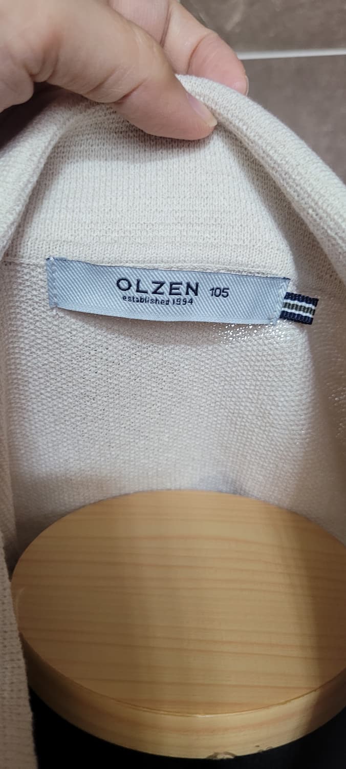 👔남성105사이즈👔올젠 얇은 니트 반팔 베이지 상품이미지7