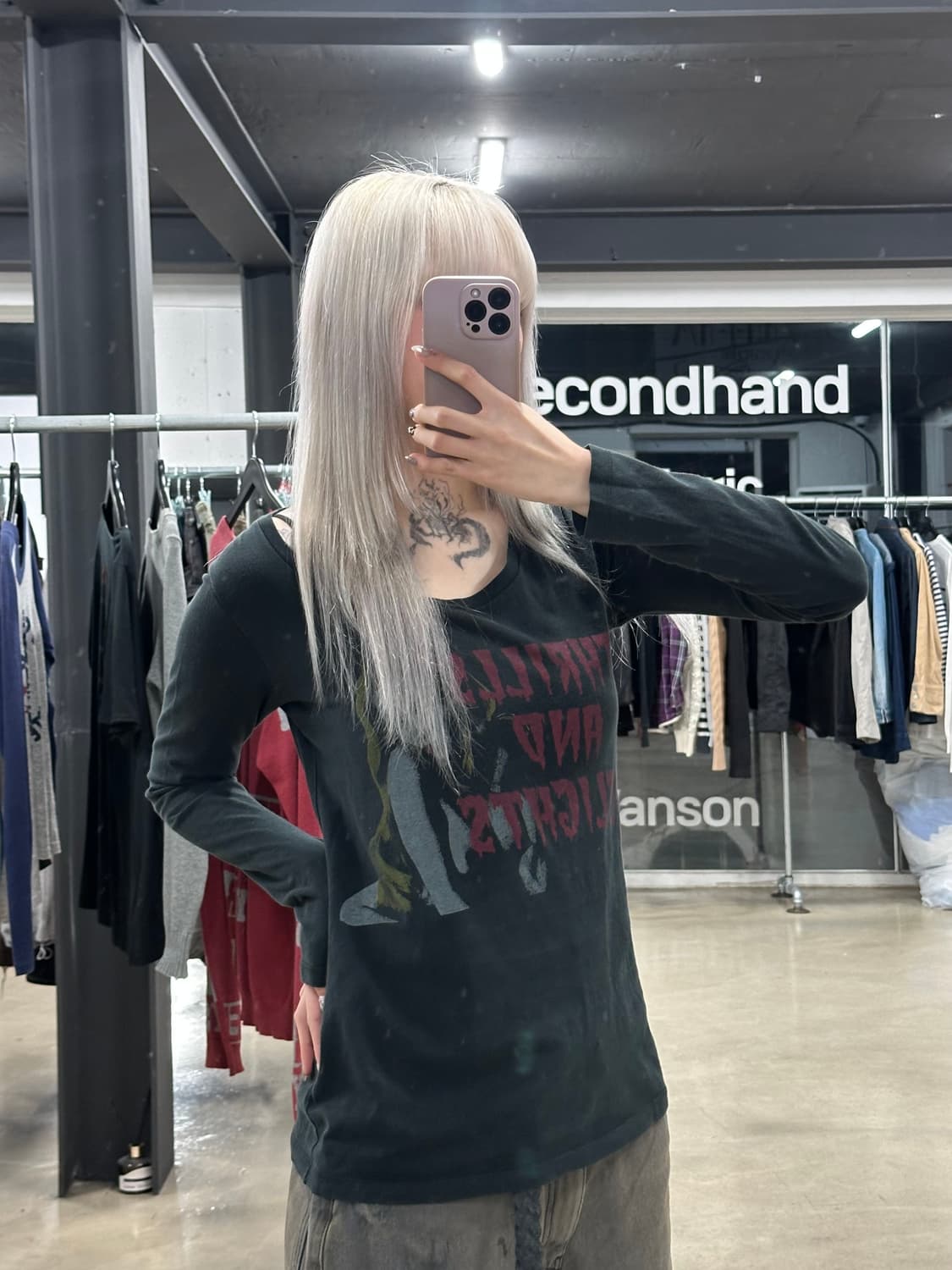 히스테릭 글래머 빈티지 그래픽 긴팔 슬리브 상품이미지1