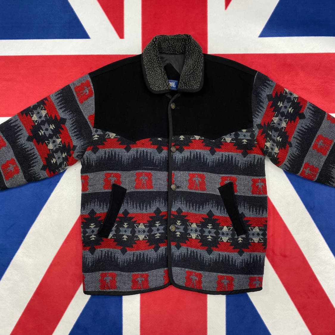 빈티지 나바호 패턴 코트 100 상품이미지2