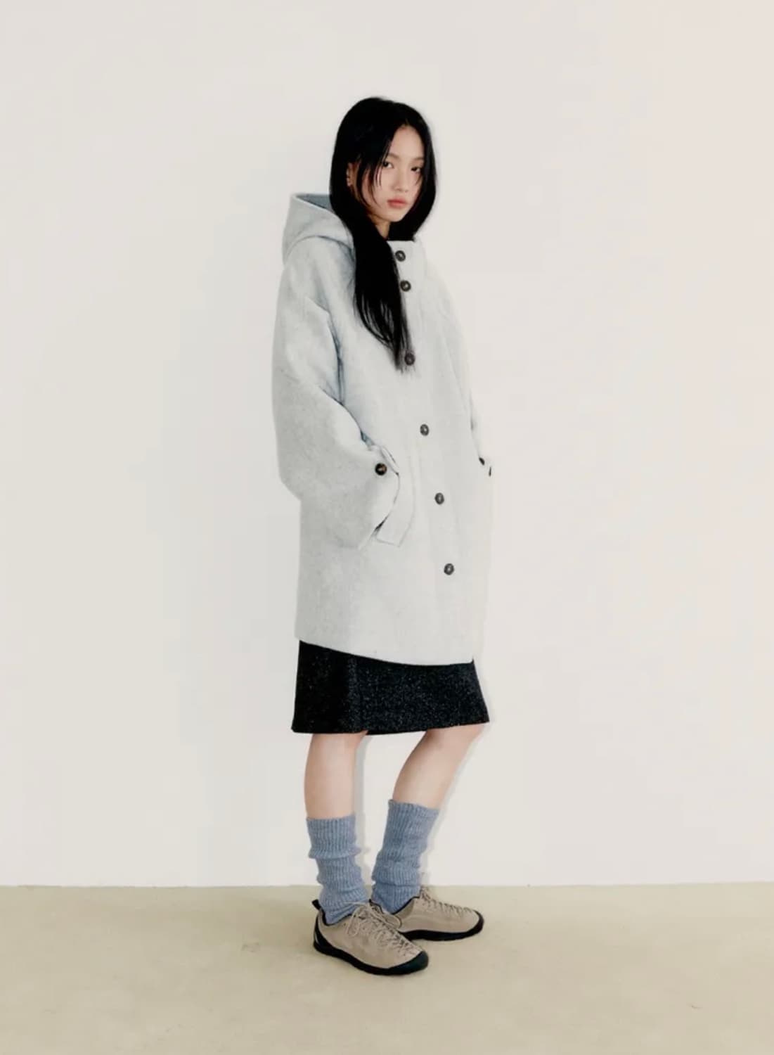 오피쉬 RICH WOOL HALF COAT_GRAY 상품이미지2