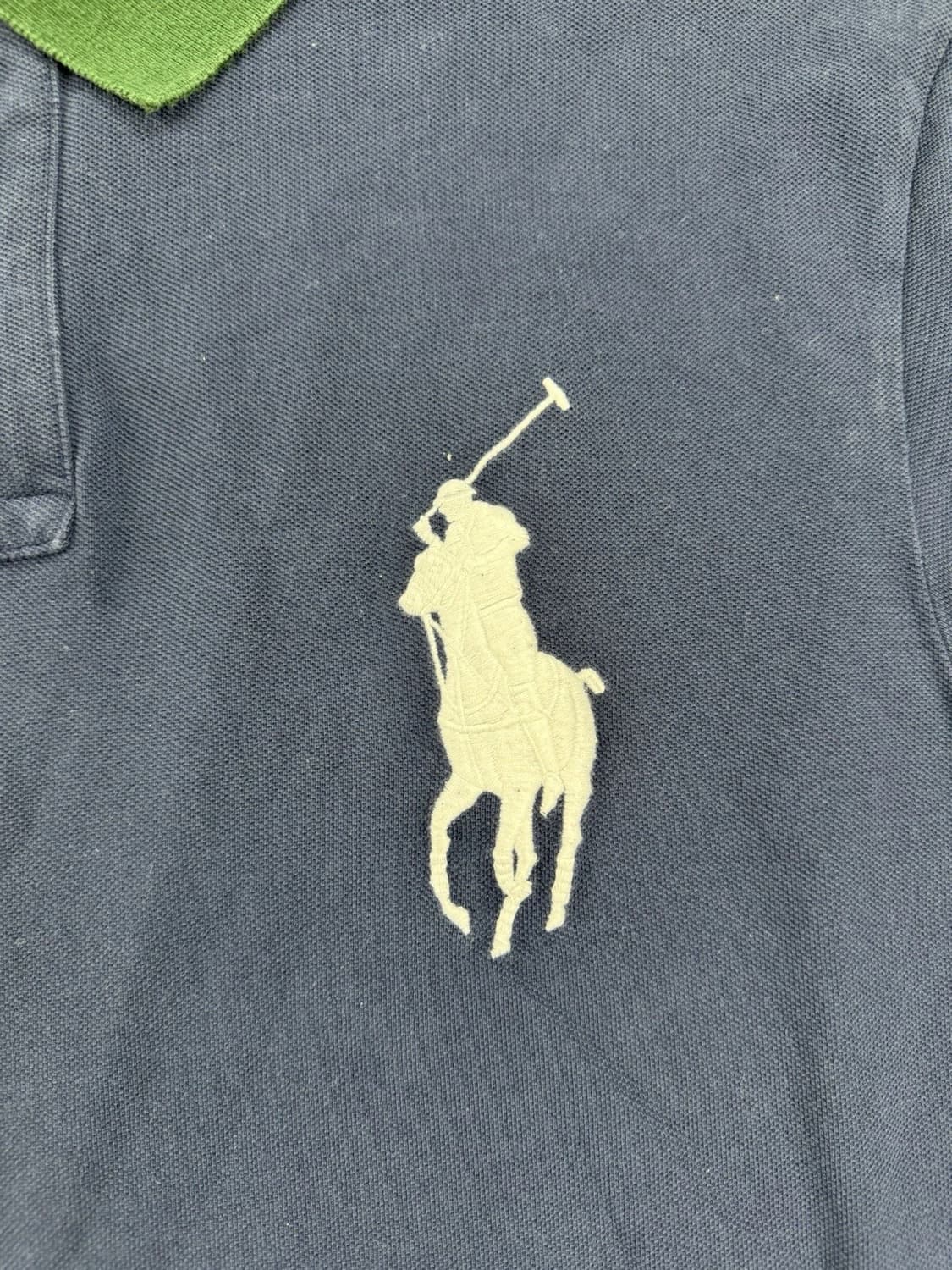 폴로 랄프로렌 빅포니 반팔 카라 티셔츠 네이비 그린 상품이미지4