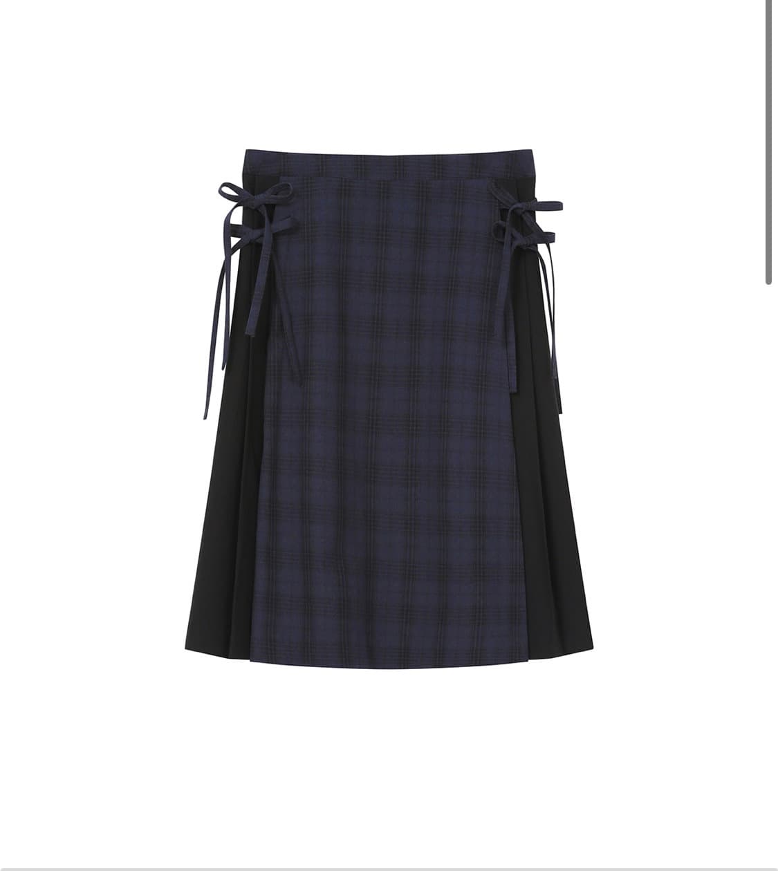 미세키서울 Side bow pleats midi skirt CHECK 상품이미지2