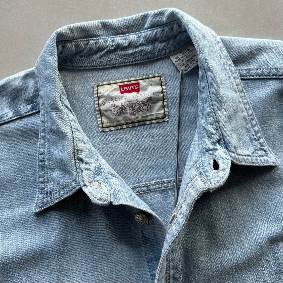 [L-XL]리바이스 Levi's 90s 데님 오버 셔츠 상품이미지8