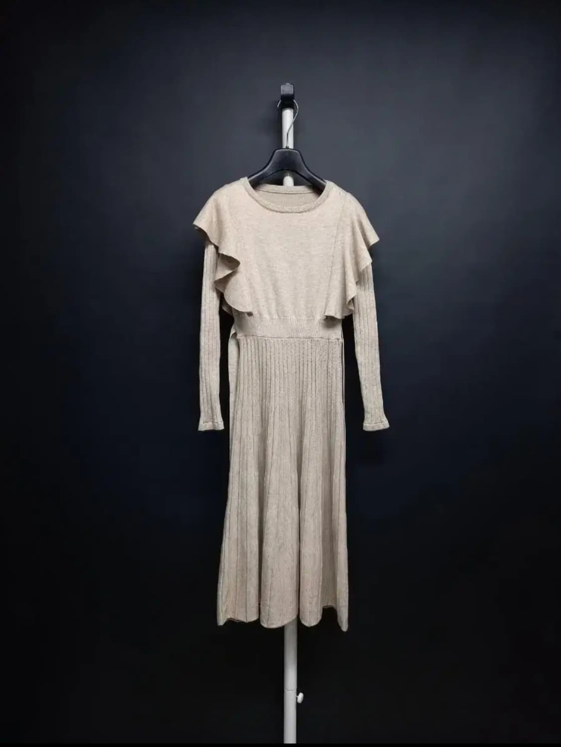 새 로드샵 춘추동 니트 플레어 롱 원피스 F 33-55 상품이미지1