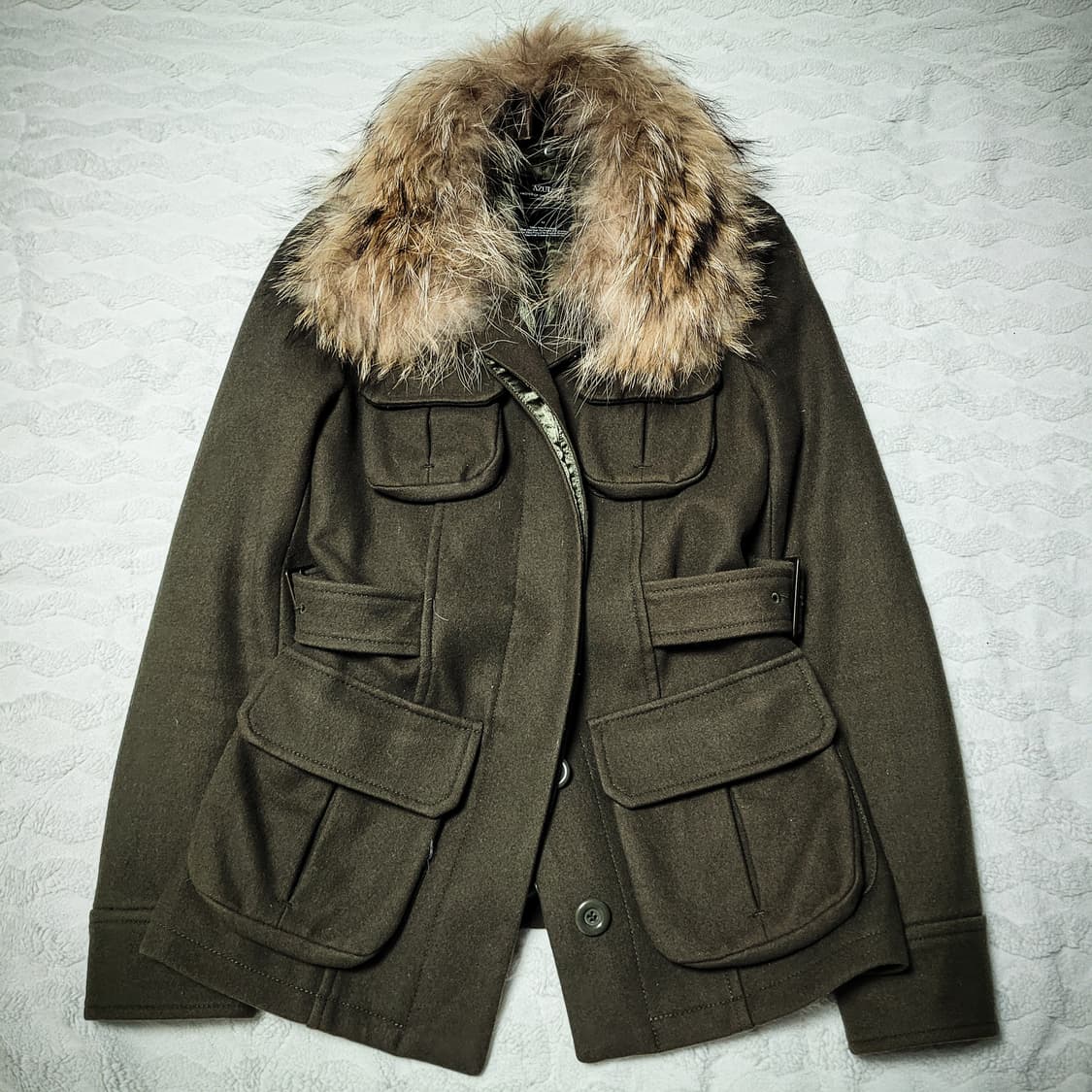 10s AZUL by moussy Fur Military Jacket 상품이미지2