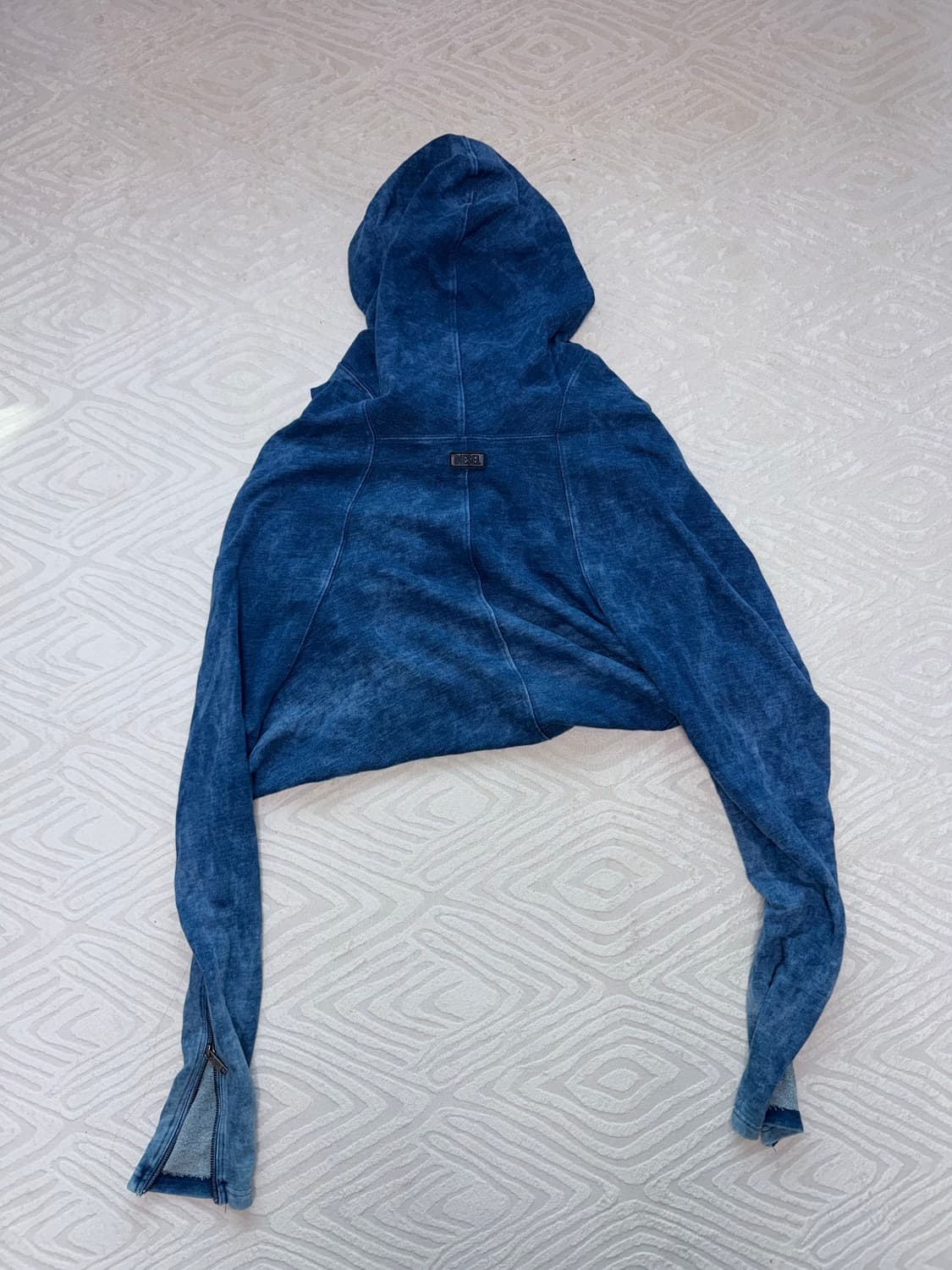 디젤 블루 워싱 볼레로 후드 집업 상품이미지2