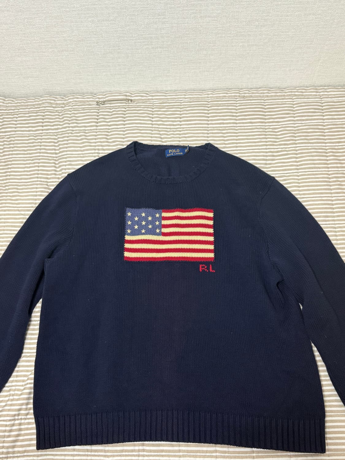 폴로 성조기 니트 XXL a급상품 상품이미지4