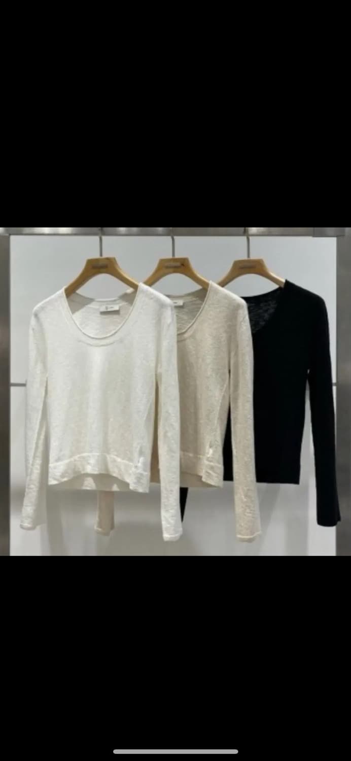  블러썸에이치컴퍼니 베르 홀가먼트 유넥 니트 아/베/검 상품이미지1