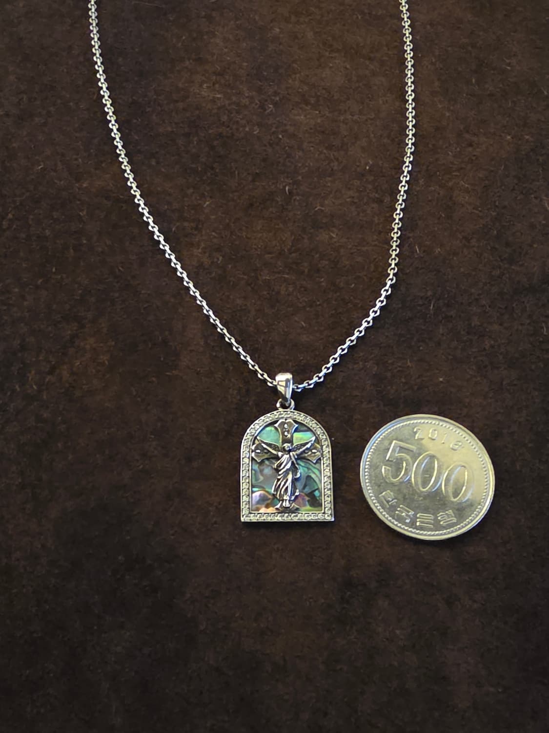 Silver925 shell 🐚 angel cross nacklace 상품이미지8