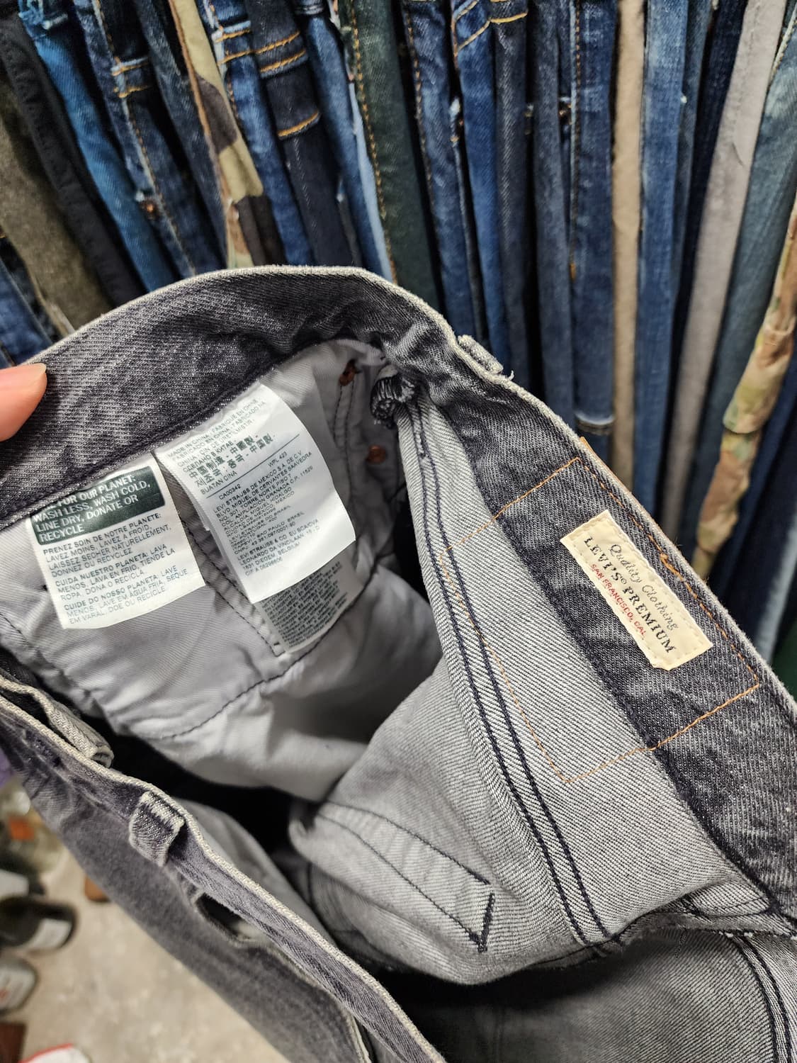 리바이스 501 93s 블랙 데님 상품이미지5