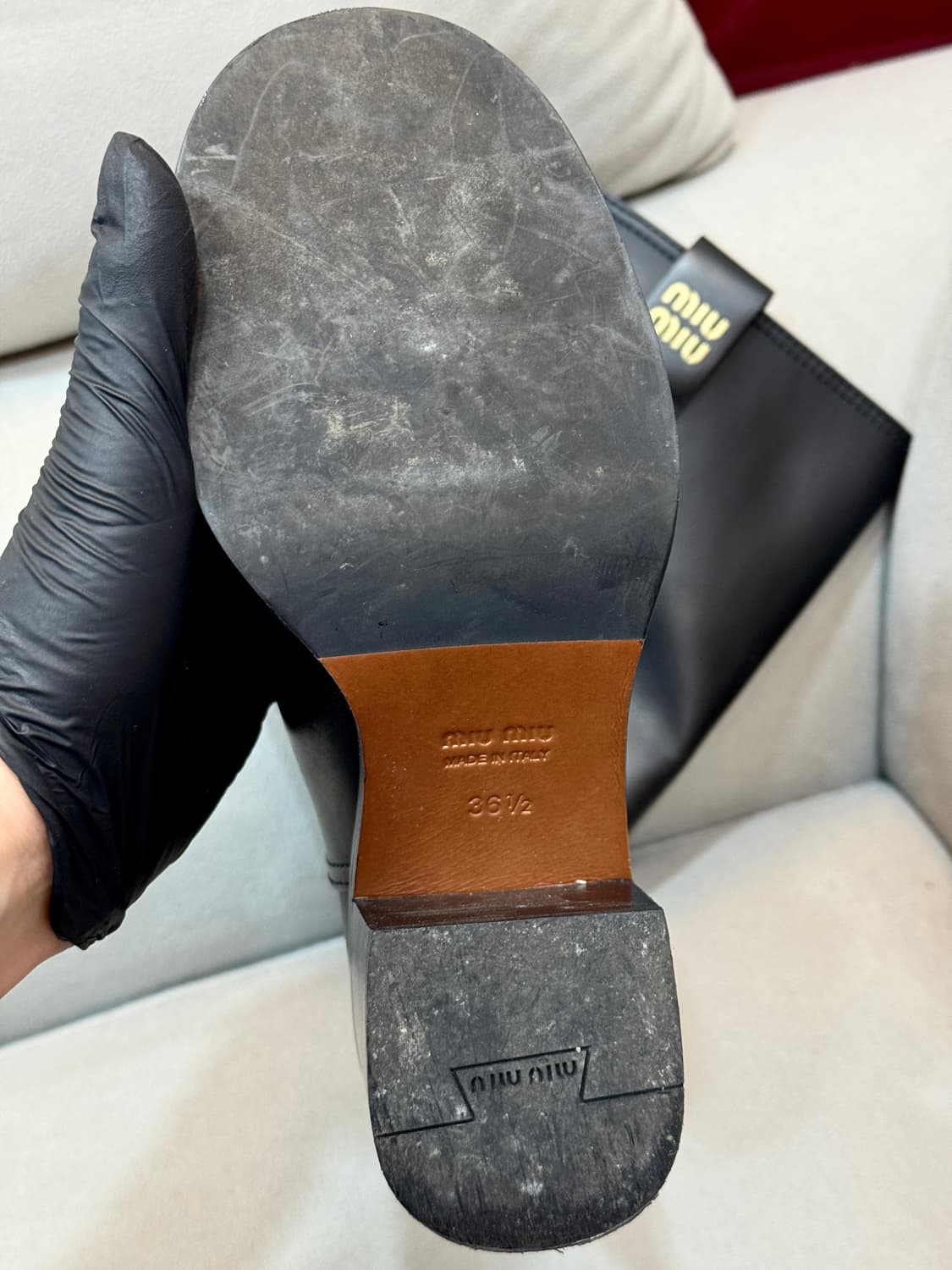 미우미우 장원영 롱부츠 36.5사이즈 상품이미지3