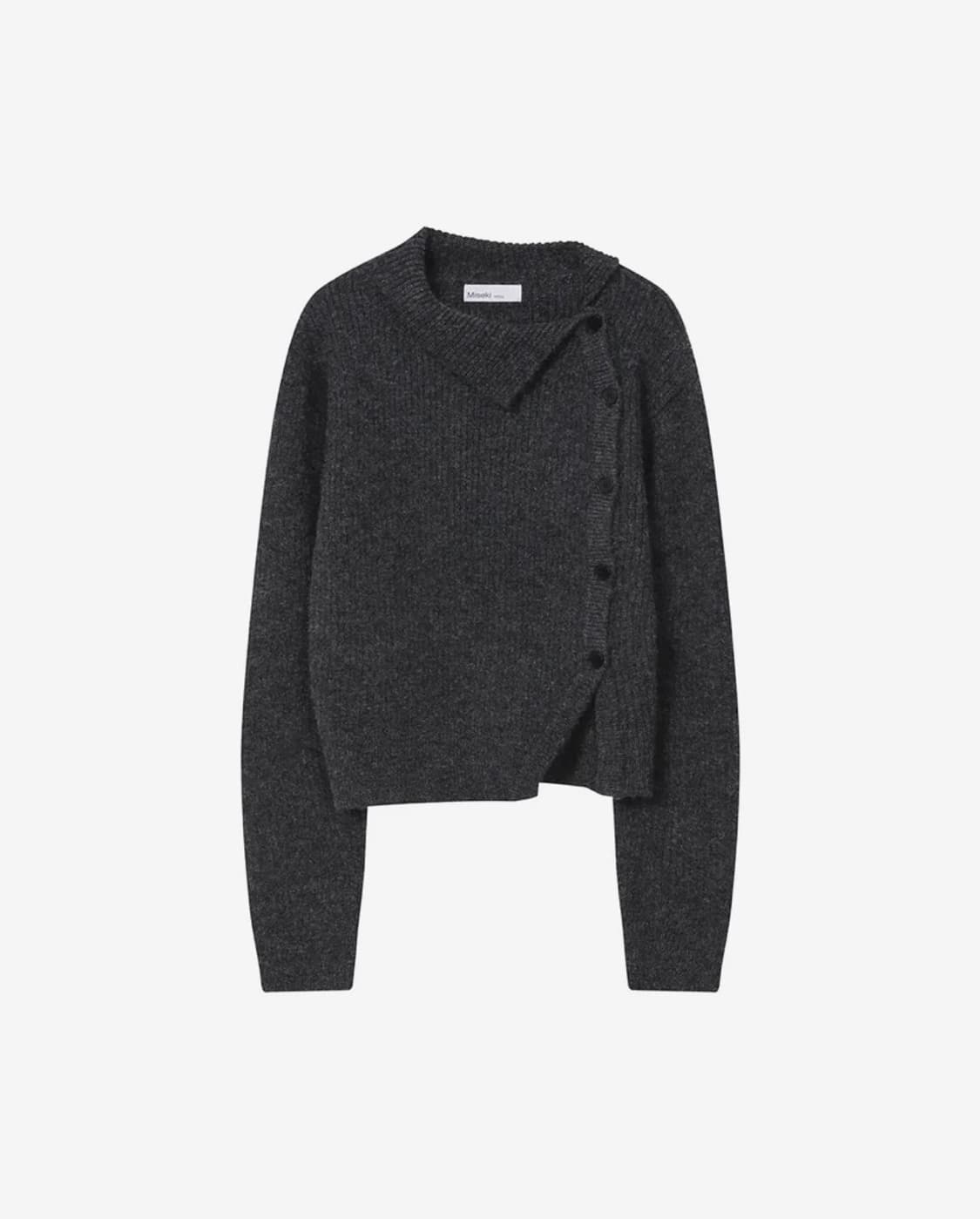 Side button knit CHARCOAL 상품이미지1
